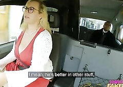 That babe screws a teacher in the hope for more excellent grades - Female Fake Taxi