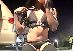 Femboy Public Masturbation