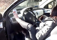 Hot Cougar In Tight Jeans Really Pumps That Pedal For The Cam