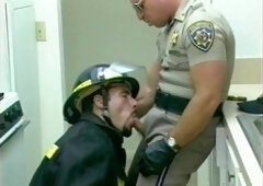 Gay cum, gay men fucking, bad cops
