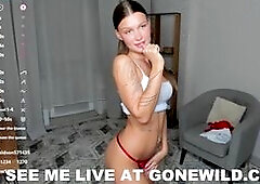 Sexy Tattooed Girl Dances in Lingerie on Webcam