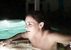 3 gals, nude sweethearts have a sexy tub after party in this sexy amateur scene.