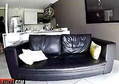 Black latin chick with hairy hair convinced to have sex during the casting