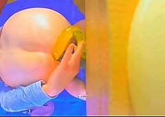 Gay sissy, extreme anal dildo, in english