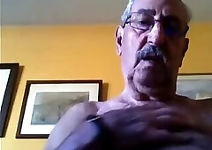 grandpa stroke on webcam
