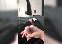 Jerk off previous to couch