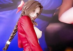 [MMD] T-ara - NumberNine SemiNude Vers. Tifa Purple Aerith FF7 Remake Uncensored CG Erotic Dance