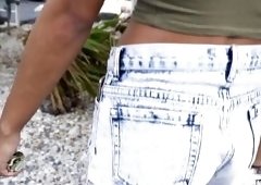 Sexy Selena Deepthroats My Dick For Money
