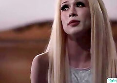 Smalltits TS analed by her black stepdad