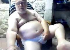 granddad jizm on cam