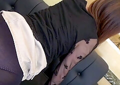 Big boobed busty girl make this self shot video