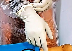 Gay chastity, crossdresser latex, gay cum