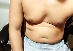 Long-awaited release for a youthful hunk's solo pleasure session