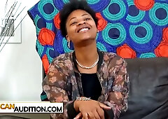 Black teen seduced by the sleazy producer during the casting