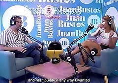 KataSanchez, the hottest mother I'd like to fuck, can't contain her crave to cum on a vibrating machine - JuanBustos Podcast