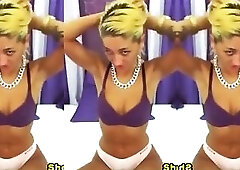 sexyblondeee ts bulge and tug