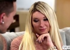 Fair TS Aubrey Kate gets some hard tight anal fucking