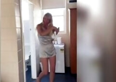 Truck stop mother i'd like to fuck in satin nightie provides sex services to lengthy haul truckers