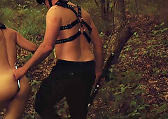 Masochistic opera singer tied up and roughed up in the woods of Texas