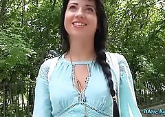 Public agent - hot brunette no pants public pound in forest