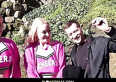 Breasty cheerleaders Vera Jarw and Lady Gang are complaining to their teachers,