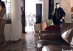 Threesome sex with the transgender Queen Natalie