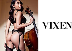 Stylish babe with nice tits Mina Luxx fucked in the missionary pose