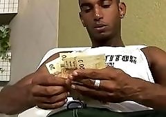 Hung black stud calls for a sexy Latina shemale escort