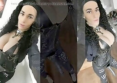 Sissy crossdresser struts in heels and sexy skirt for your pleasure in HD!