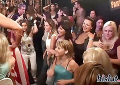 Passionate girls are doing their best to get an opportunity to suck a handsome dancer's dick