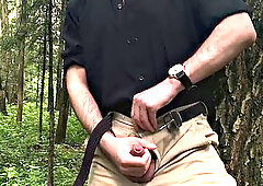 Im ready to masturbate even in the forest! Outdoor porn with the handsome Noel Dero