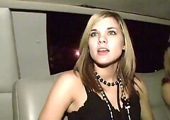 Shy Girls in Limo - SpringbreakLife