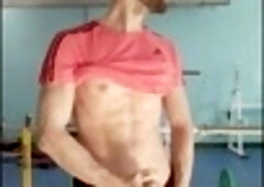 Hardcore gym session turns into a naked frenzy for uncut studs