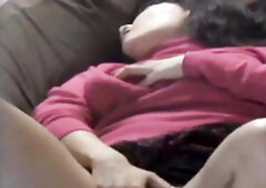 Sexy Asian goddess teases her tight bushy snatch in kinky solo