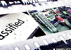 Teen brunette is suspected in stealing company property. She insists she's innocent  but  the CCTV footage confirmed this theft and she has nothi