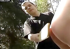 Boy and discipline twink on the wood bareback fuck jerk and cumshot