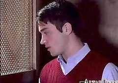 Priest sucks altarboy at confession gloryhole