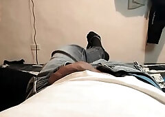 Youthful ally with large breasts and flawless butt gives oral-job and screws in couch until that babe gets creampie