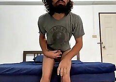 Guy With Cerebral Palsy Stroking His Fat Cock