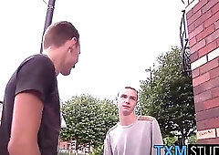 Skinny twink Luca loves fucking big cocks with mouth and ass