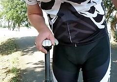 Super GEIL auf der Fahrradtour ** Sattel Fetisch **