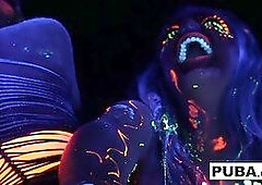 Ava Addams & Abigal Mac's blacked-out night of HD fun with big tits and flashing lights