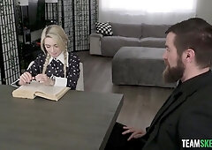 Hazel Paige & Chris Epic in Sex Ed for the Tiny Goth Gal - ExxxtraSmall