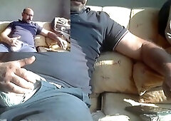 Bear cumshot, onanism, hands free cumshot
