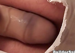 Asspounded english begs for gapeshot