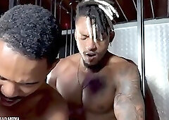 4 Black Guys Fucking 1 Hole