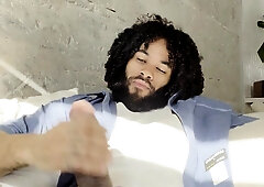 Glorious black guy hj jizz flow