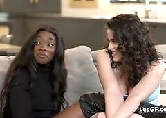 Victoria and girlfriends are playing an innocent game in the living room when the situation starts to get hot.. they end up having a hot foursome!