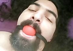 Girl with purple hair enjoys BDSM and bondage with boyfriend