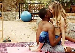 Sexy Yoga Teacher Karla Gets Plowed Hard by Isiah’s Giant Cock